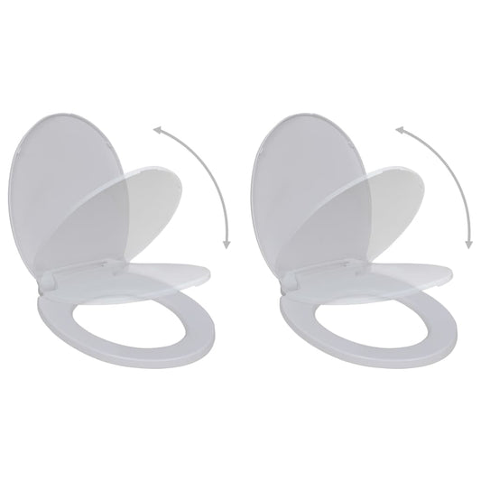 Toiletbrillen met soft-close deksels 2 st kunststof wit is nu te koop bij PeponiXL, paradijselijk wonen!