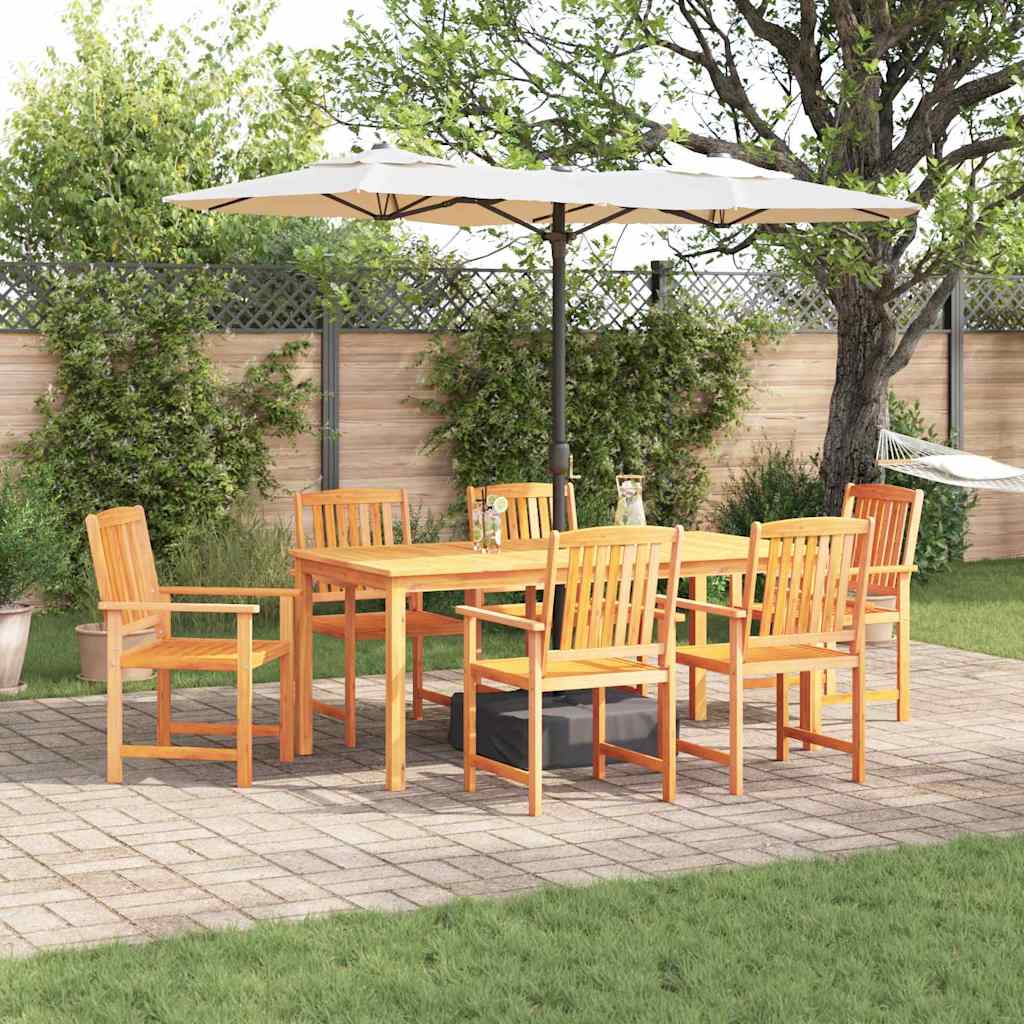 Tuin eettafelset 7 pcs Bruin Massief Acaciahout is nu te koop bij PeponiXL, paradijselijk wonen!