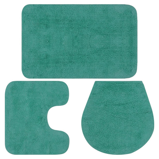 Badmattenset stof turquoise 3-delig is nu te koop bij PeponiXL, paradijselijk wonen!