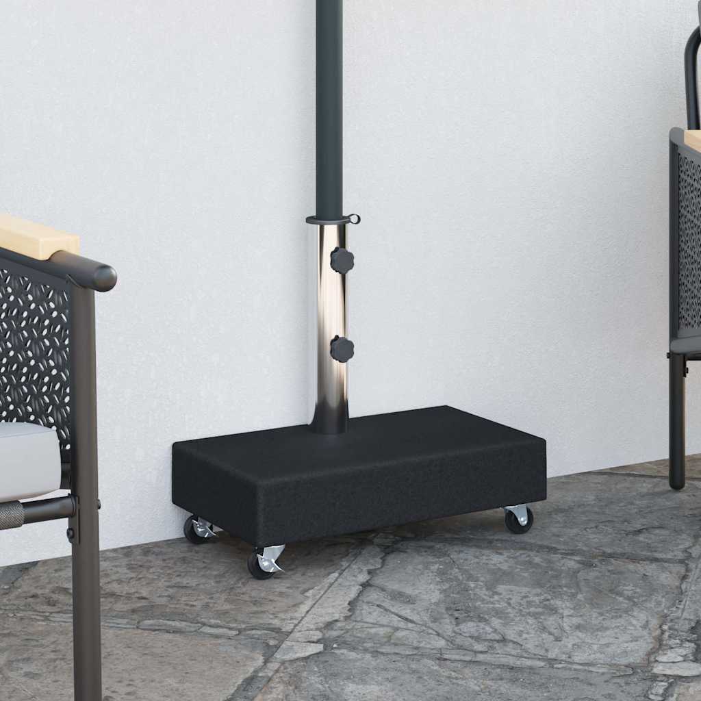 Parasolvoet 45x25x8 cm graniet zwart is nu te koop bij PeponiXL, paradijselijk wonen!
