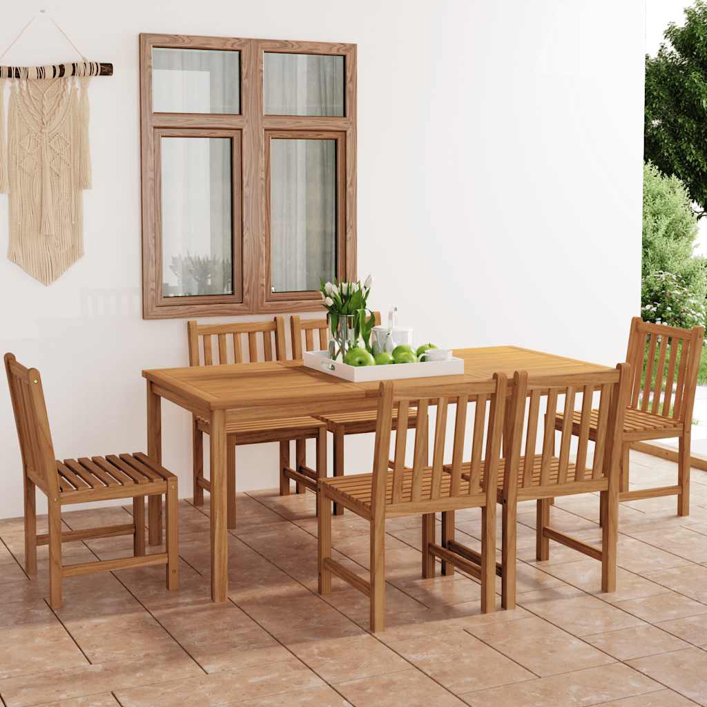 7-delige tuinset 180x90 cm massief teakhout is nu te koop bij PeponiXL, paradijselijk wonen!