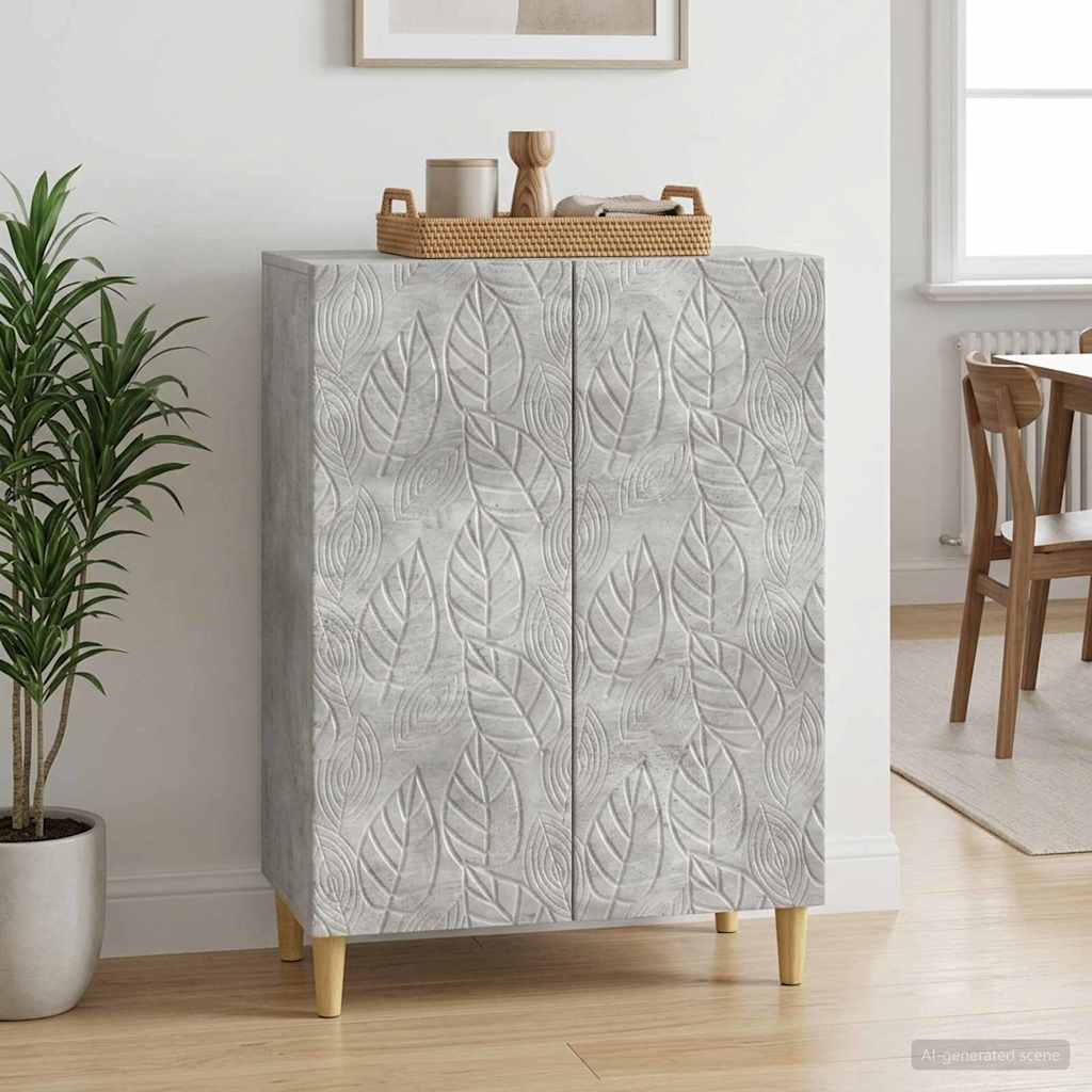 Dressoir Betongrijs 66 x 34,5 x 90 cm Bewerkt hout is nu te koop bij PeponiXL, paradijselijk wonen!