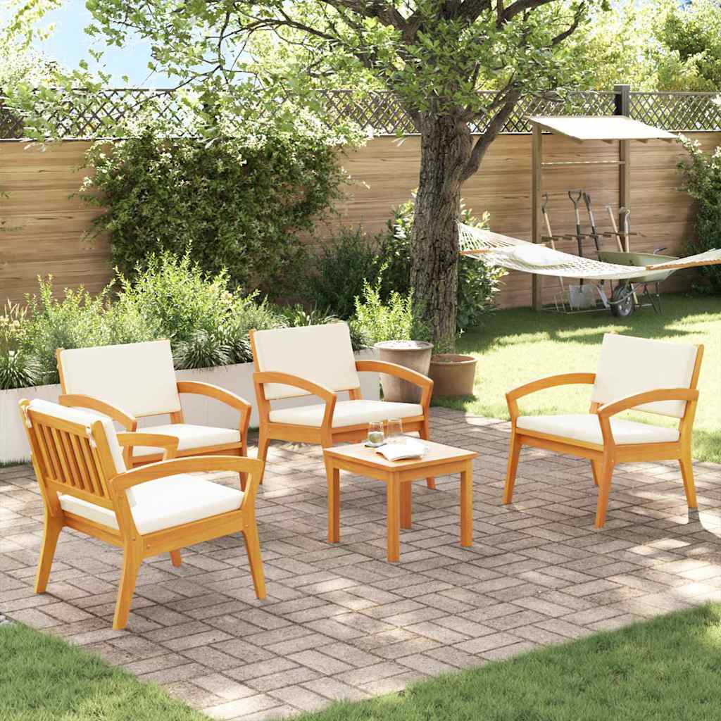 Bistroset met kussen 5 pcs Bruin Polyester is nu te koop bij PeponiXL, paradijselijk wonen!