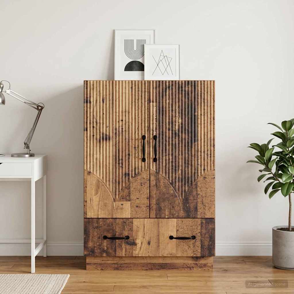 Dressoir met lade Oud hout 66 x 34,5 x 92 cm Bewerkt hout is nu te koop bij PeponiXL, paradijselijk wonen!