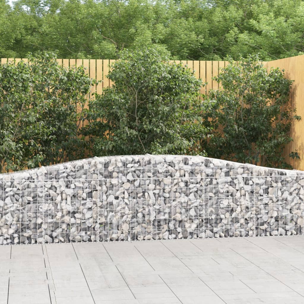 Schanskorven 10 st gewelfd 400x30x60/80 cm ijzer is nu te koop bij PeponiXL, paradijselijk wonen!
