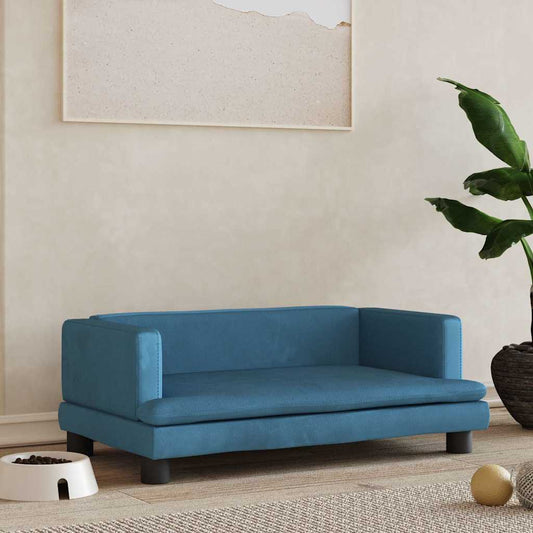 Hondenmand 80x45x30 cm fluweel blauw is nu te koop bij PeponiXL, paradijselijk wonen!