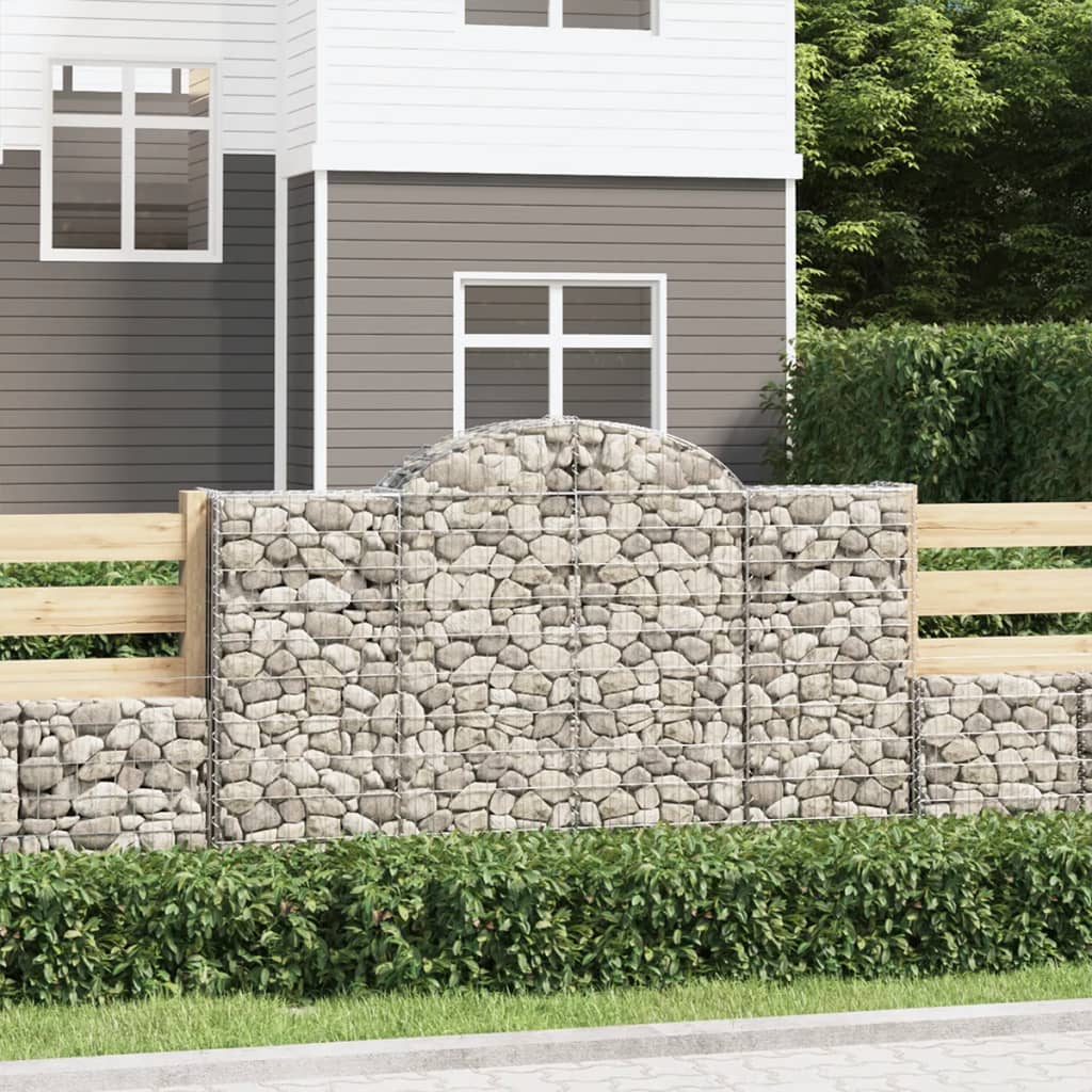 Schanskorf gewelfd 200x30x120/140 cm gegalvaniseerd ijzer is nu te koop bij PeponiXL, paradijselijk wonen!
