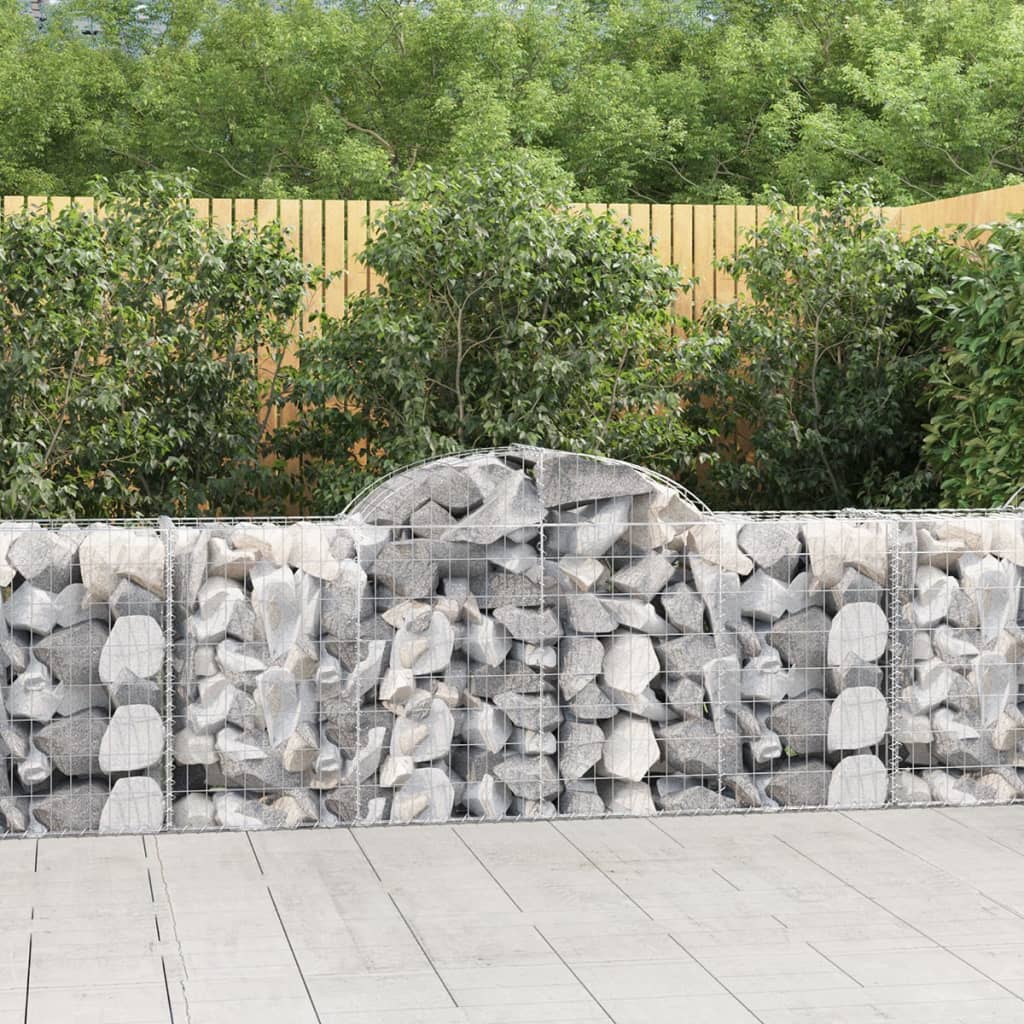Schanskorven 18 st gewelfd 200x50x80/100 cm ijzer is nu te koop bij PeponiXL, paradijselijk wonen!