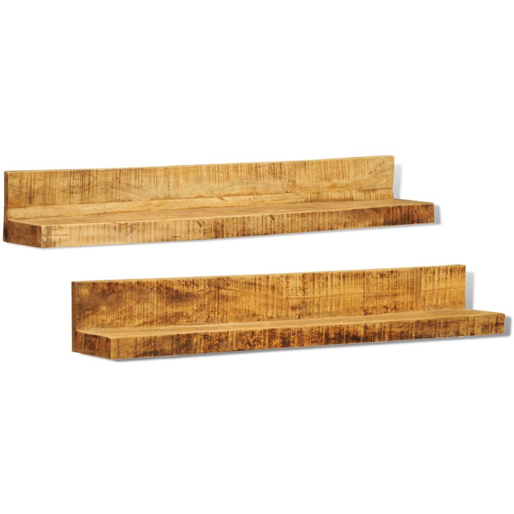 Wandschappen 2 st massief hout is nu te koop bij PeponiXL, paradijselijk wonen!