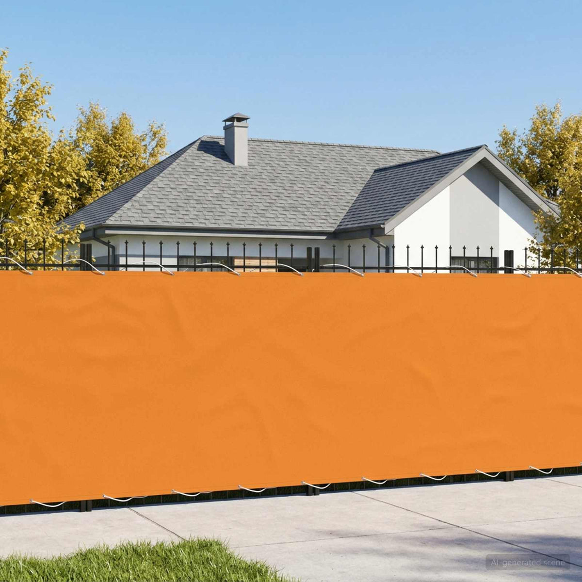 Balkon Privacy Scherm 200 x 200 cm Stof met PU-coating Oranje is nu te koop bij PeponiXL, paradijselijk wonen!