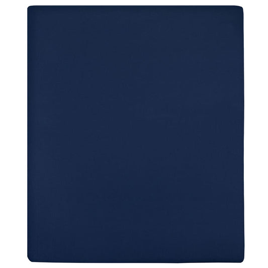 Hoeslakens 2 st jersey 160x200 cm katoen marineblauw is nu te koop bij PeponiXL, paradijselijk wonen!