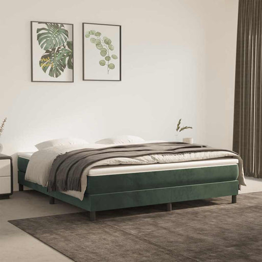 Pocketveringmatras medium 160x210x20 cm fluweel donkergroen is nu te koop bij PeponiXL, paradijselijk wonen!