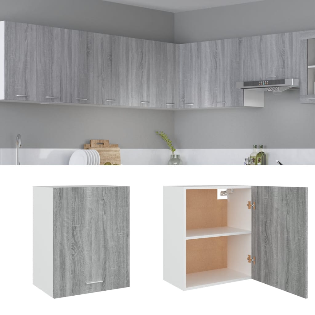 Bovenkast Lyon 50x31x60 cm bewerkt hout grijs sonoma eikenkleurig is nu te koop bij PeponiXL, paradijselijk wonen!