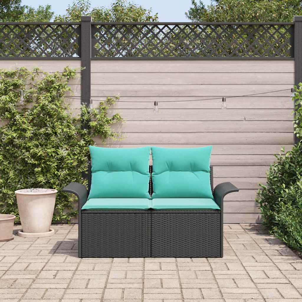 Tuinbank met kussen met opslag 141 x 62 x 69 cm poly rattan is nu te koop bij PeponiXL, paradijselijk wonen!