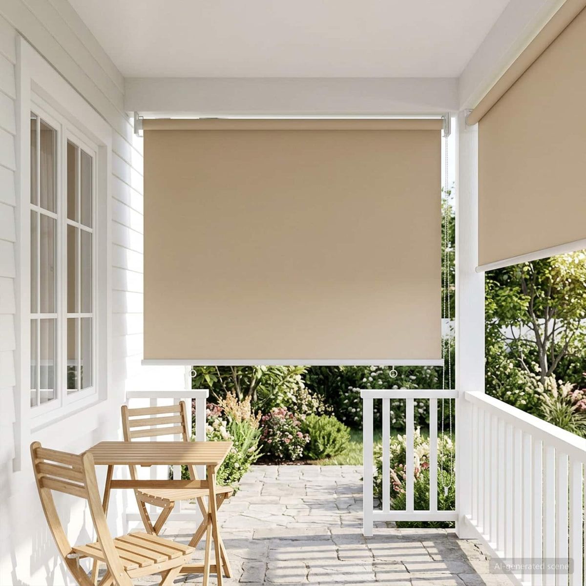 Buitenrolgordijn UV-bescherming Beige 85 x 140 cm (B x H) is nu te koop bij PeponiXL, paradijselijk wonen!