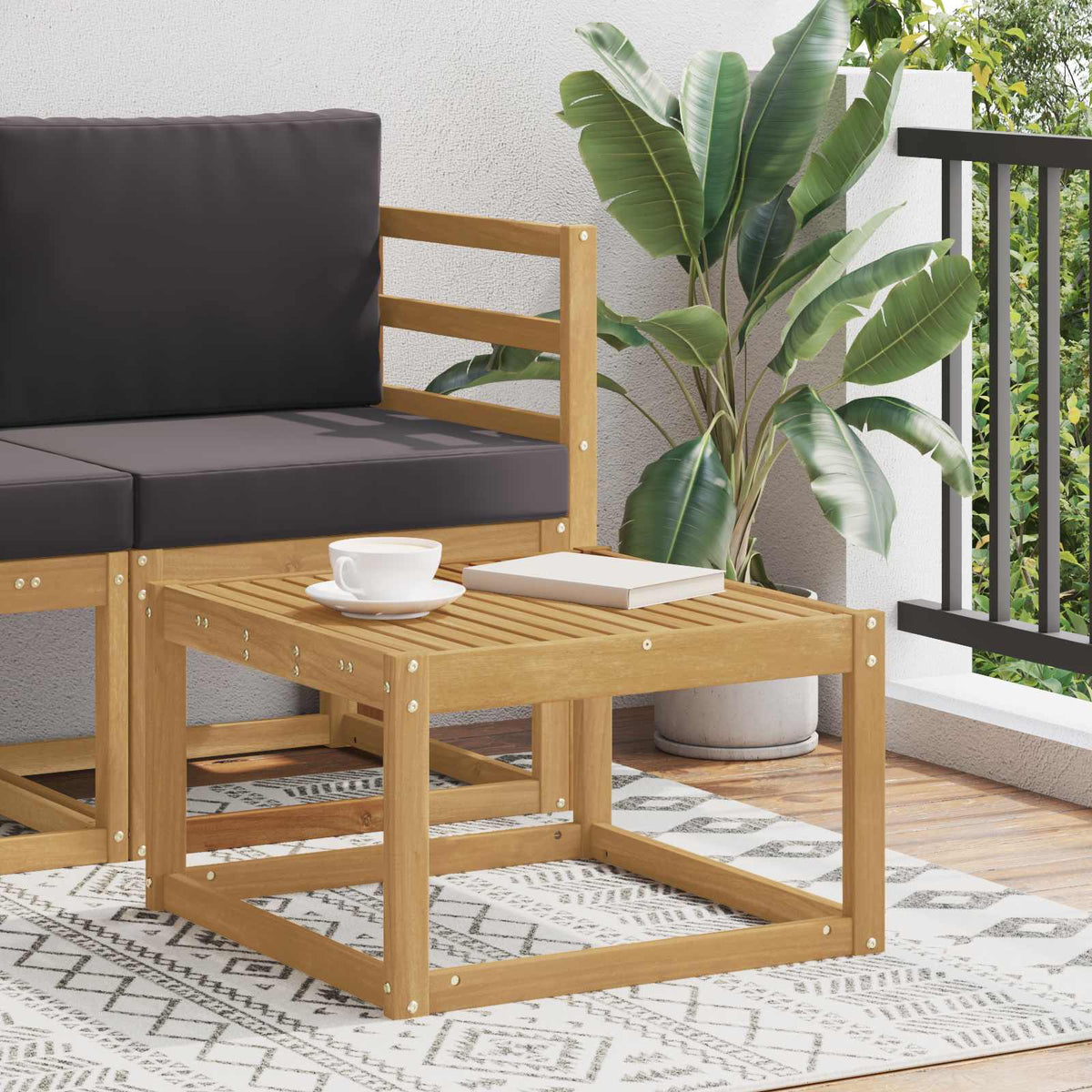 Buiten Tafel Massief Acaciahout Wit 59 x 59 x 37 cm is nu te koop bij PeponiXL, paradijselijk wonen!