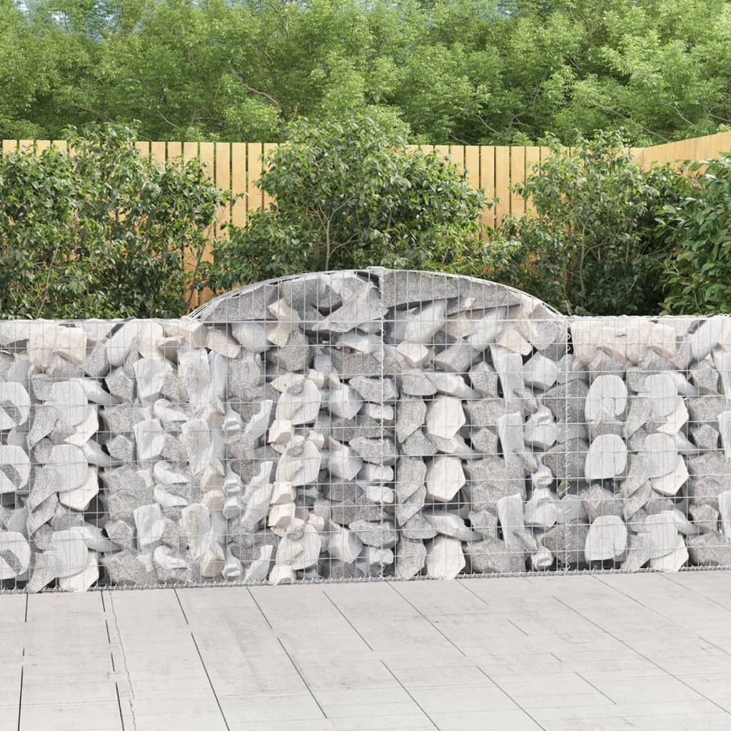 Schanskorven 10 st gewelfd 300x30x100/120 cm ijzer is nu te koop bij PeponiXL, paradijselijk wonen!