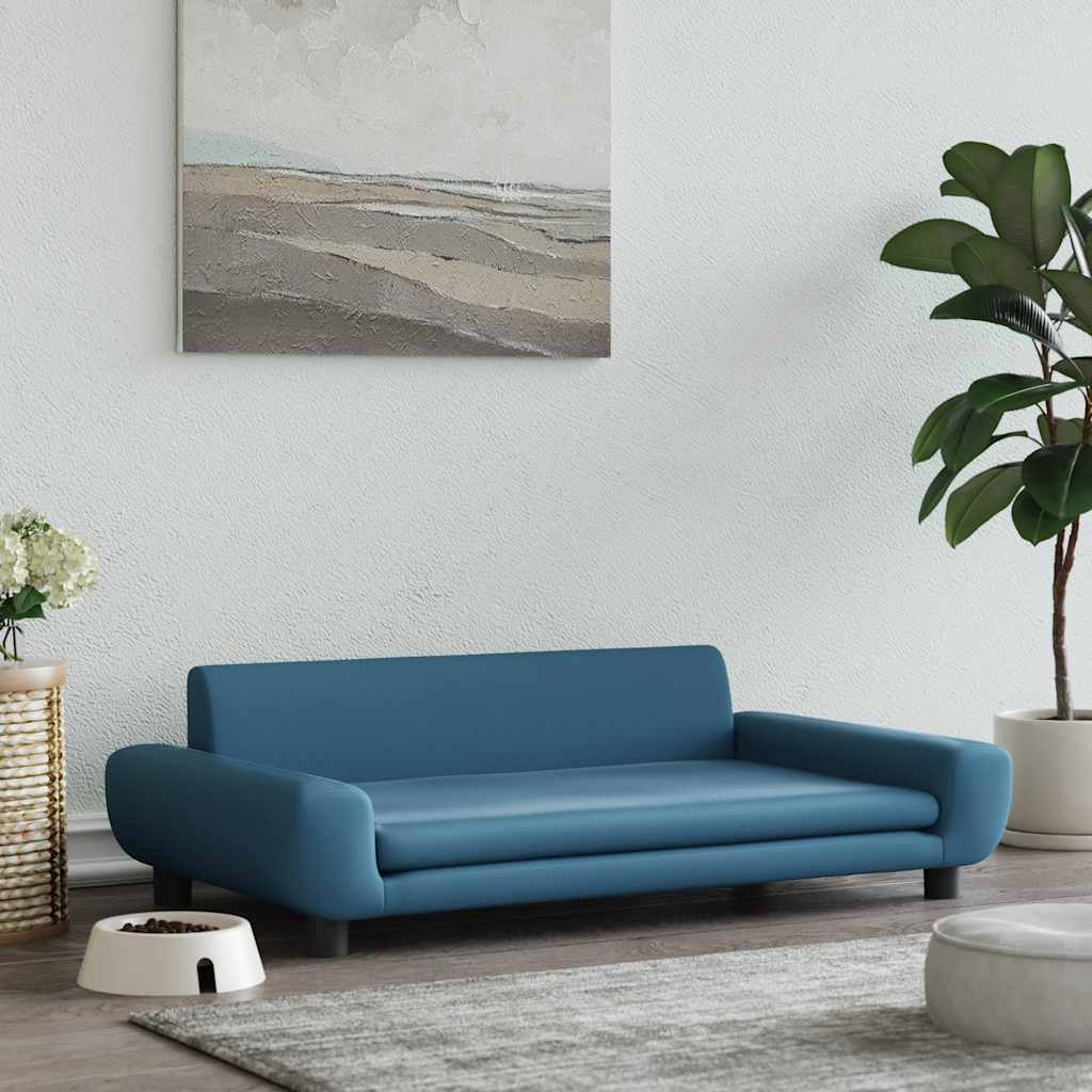 Hondenmand 100x54x33 cm fluweel blauw is nu te koop bij PeponiXL, paradijselijk wonen!