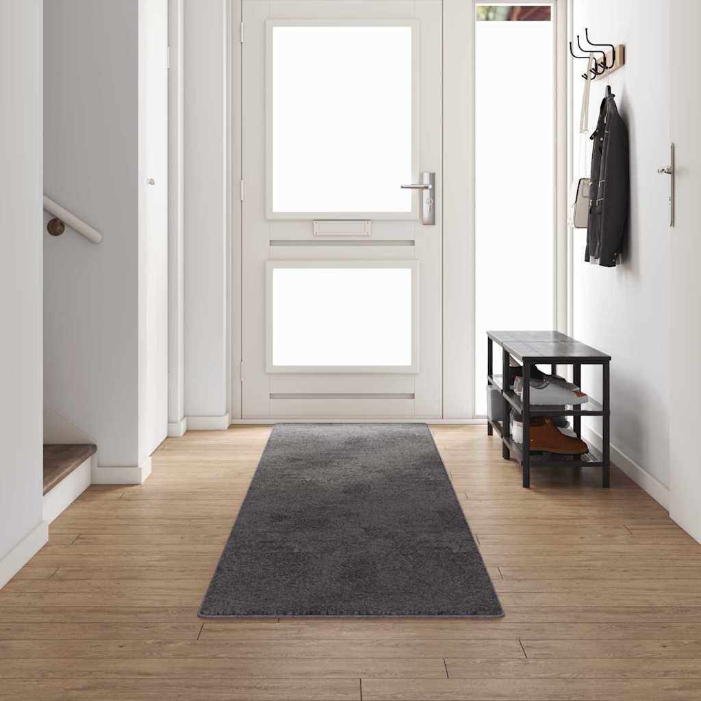 Tapijt Loper Grijs 80 x 500 cm 100% Polypropylene Tuft is nu te koop bij PeponiXL, paradijselijk wonen!