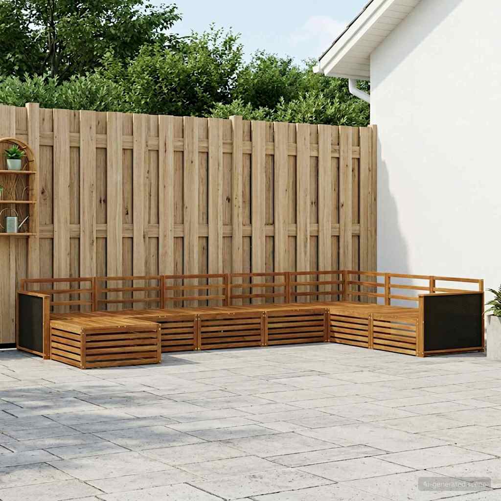 Buiten bankenset 8 pcs Naturel is nu te koop bij PeponiXL, paradijselijk wonen!