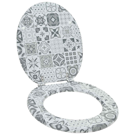 Zachte sluit toiletbril Grijs 44 x 38 cm MDF-plaat is nu te koop bij PeponiXL, paradijselijk wonen!