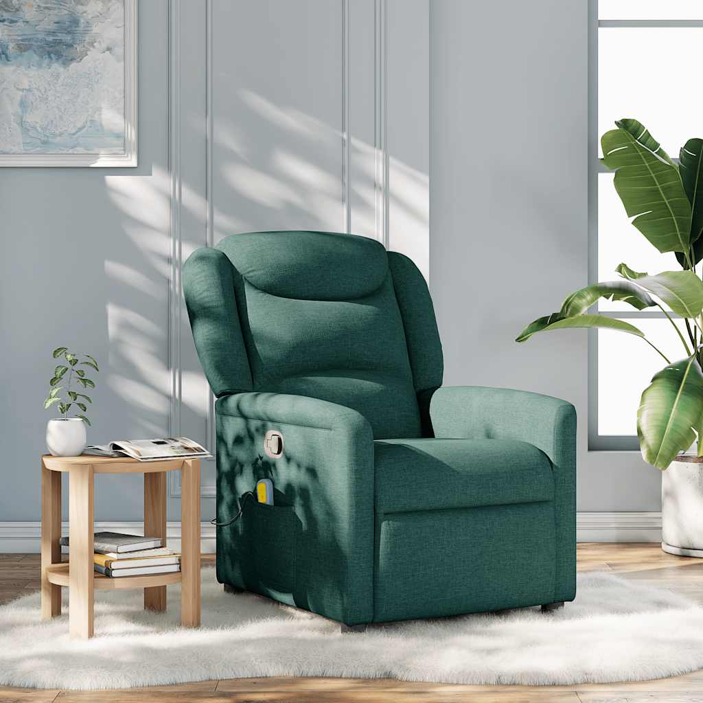 Massagestoel verstelbaar stof donkergroen is nu te koop bij PeponiXL, paradijselijk wonen!