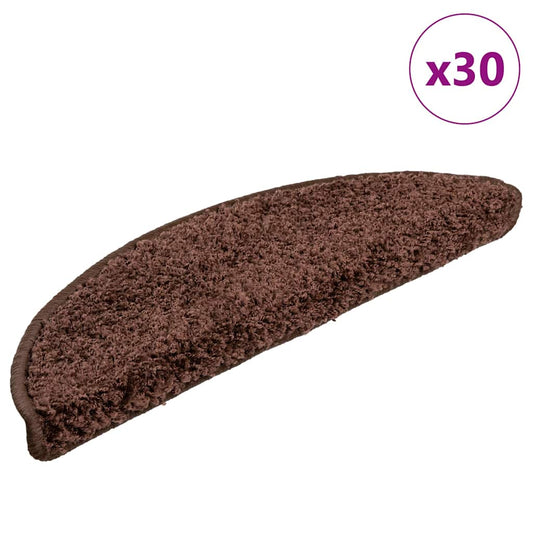 Trapmatten 30 st 56x17x3 cm Bruin Halfrond is nu te koop bij PeponiXL, paradijselijk wonen!