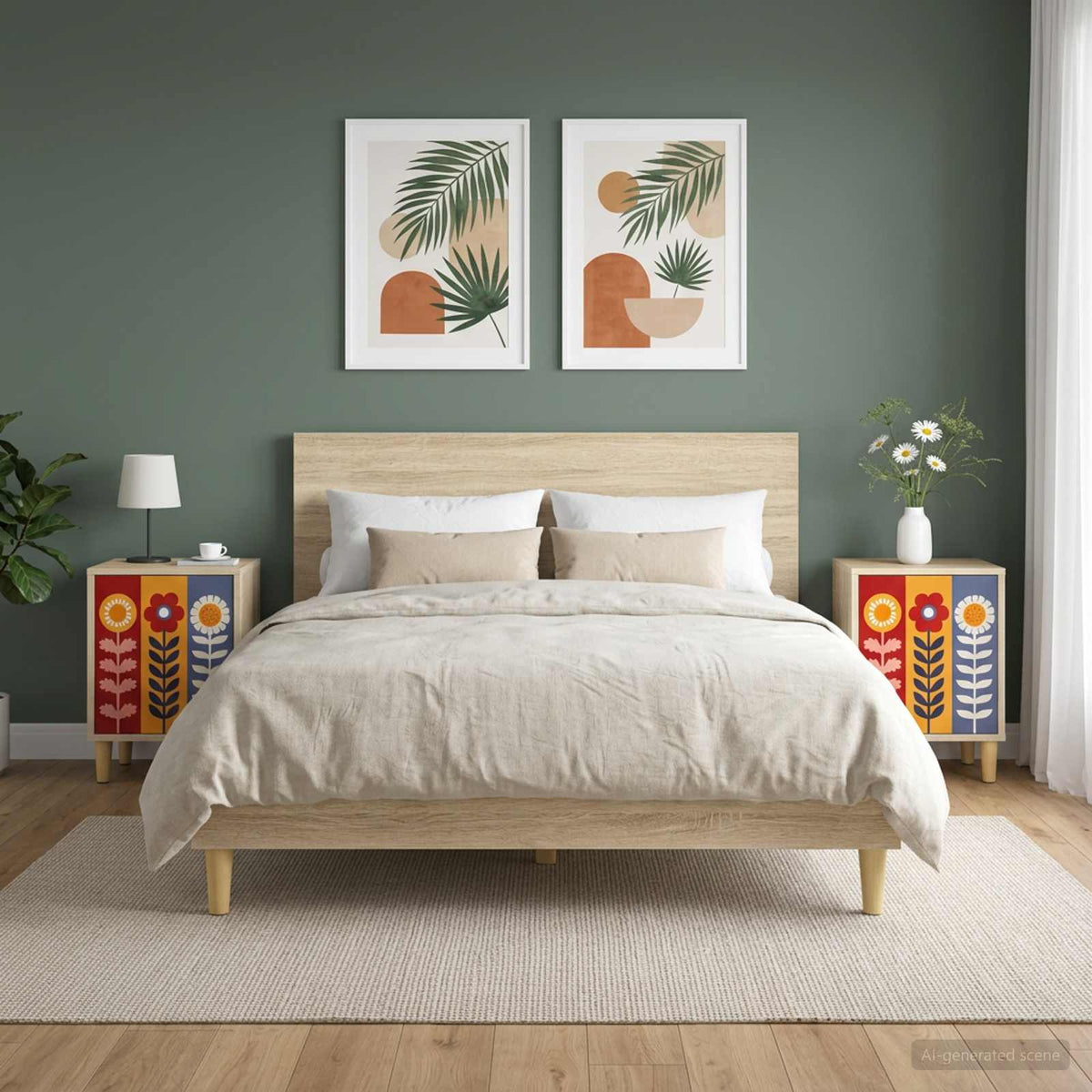 Nachtkastje ESSEN 2 st Sonoma Eiken 36 x 33 x 50 cm is nu te koop bij PeponiXL, paradijselijk wonen!