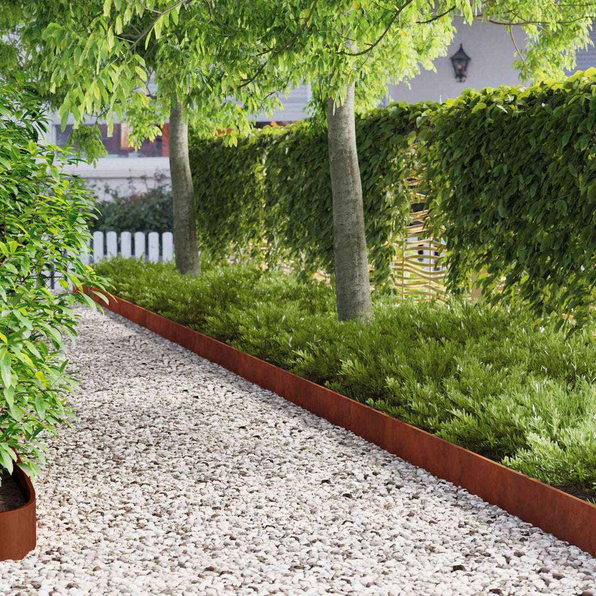 Gazonrand 10 pcs 103 x 15 cm Staal Roestig is nu te koop bij PeponiXL, paradijselijk wonen!