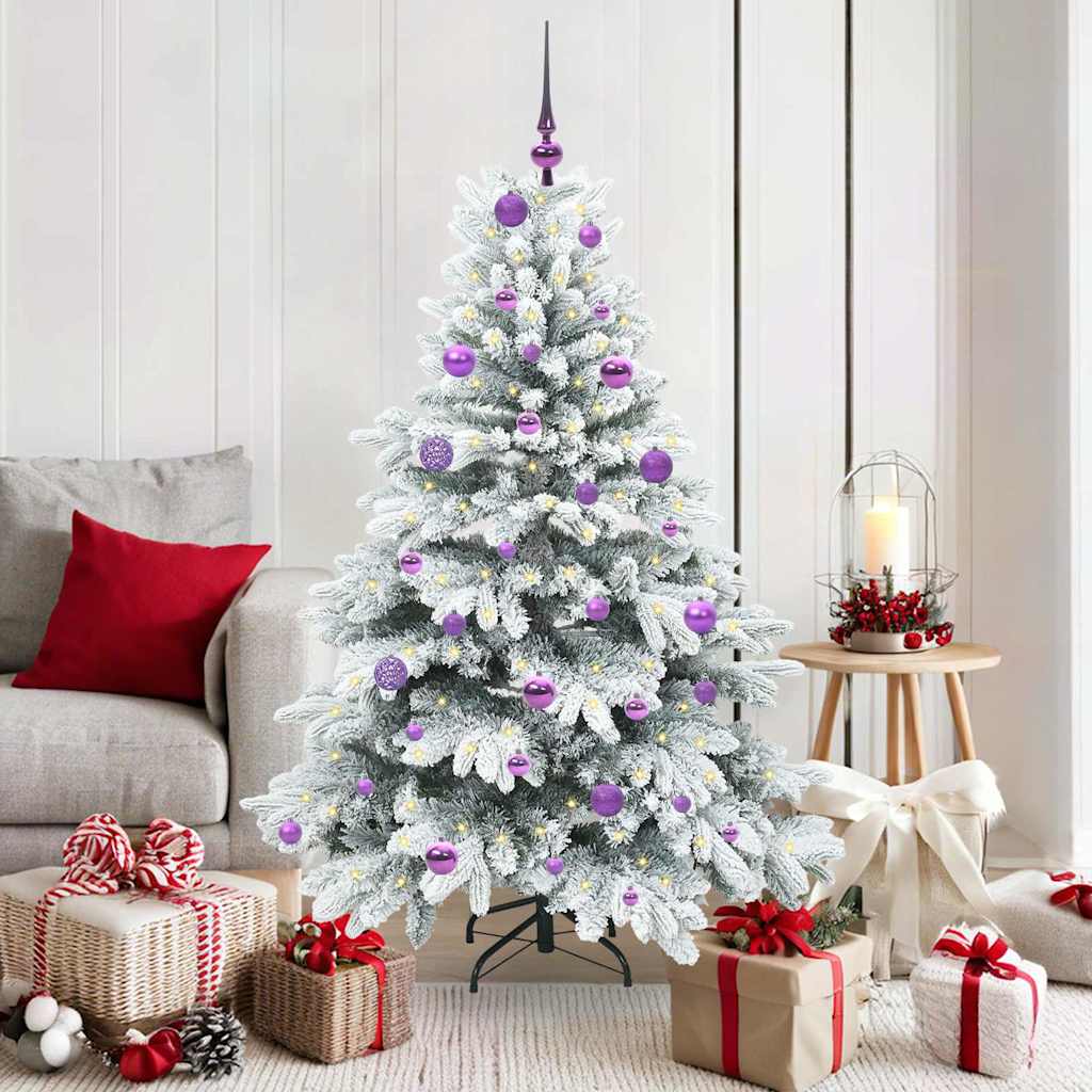 Kunstkerstboom met 150 LED met standaard Wit 150 cm PE en PVC is nu te koop bij PeponiXL, paradijselijk wonen!