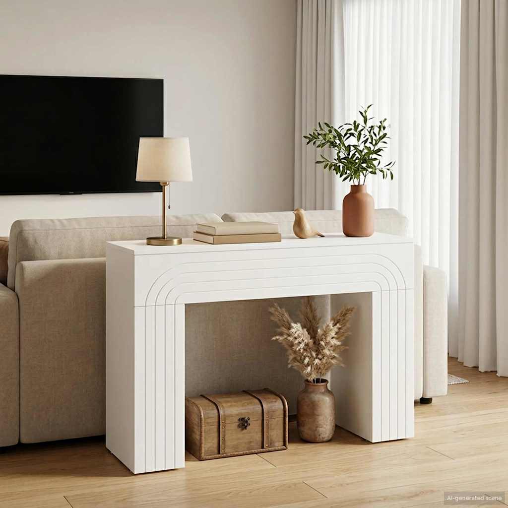 Salontafel Wit 102 x 35 x 75 cm Bewerkt hout is nu te koop bij PeponiXL, paradijselijk wonen!