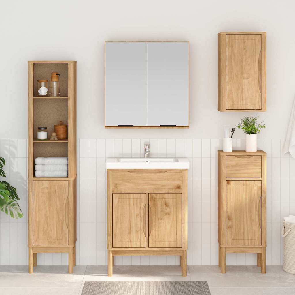 Hoge badkamerkast met plank FLORO Wasbruin 35 x 30 x 160 cm is nu te koop bij PeponiXL, paradijselijk wonen!