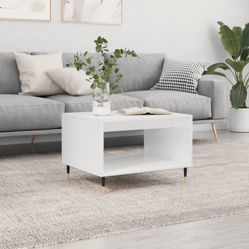 Salontafel 60x50x40 cm bewerkt hout wit is nu te koop bij PeponiXL, paradijselijk wonen!