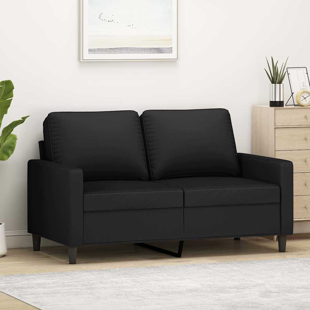 Tweezitsbank 120 cm fluweel zwart is nu te koop bij PeponiXL, paradijselijk wonen!