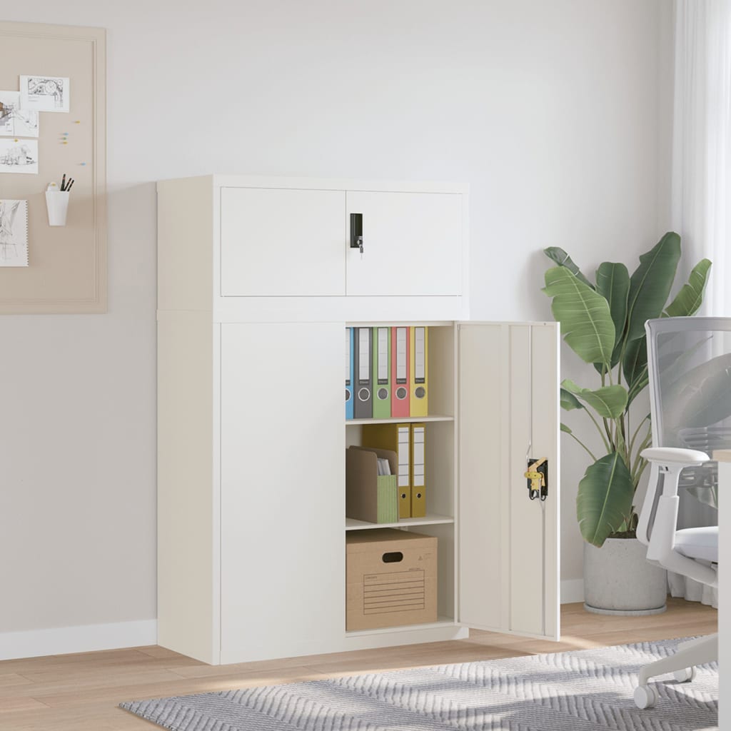 Archiefkast 90x40x145 cm staal wit is nu te koop bij PeponiXL, paradijselijk wonen!
