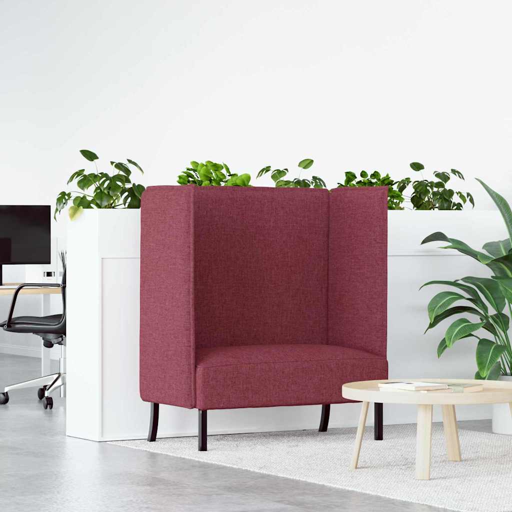 Hoge Rug Bank 101cm Wijnrood Stof is nu te koop bij PeponiXL, paradijselijk wonen!
