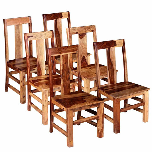 Eetkamerstoelen 6 st massief hout is nu te koop bij PeponiXL, paradijselijk wonen!