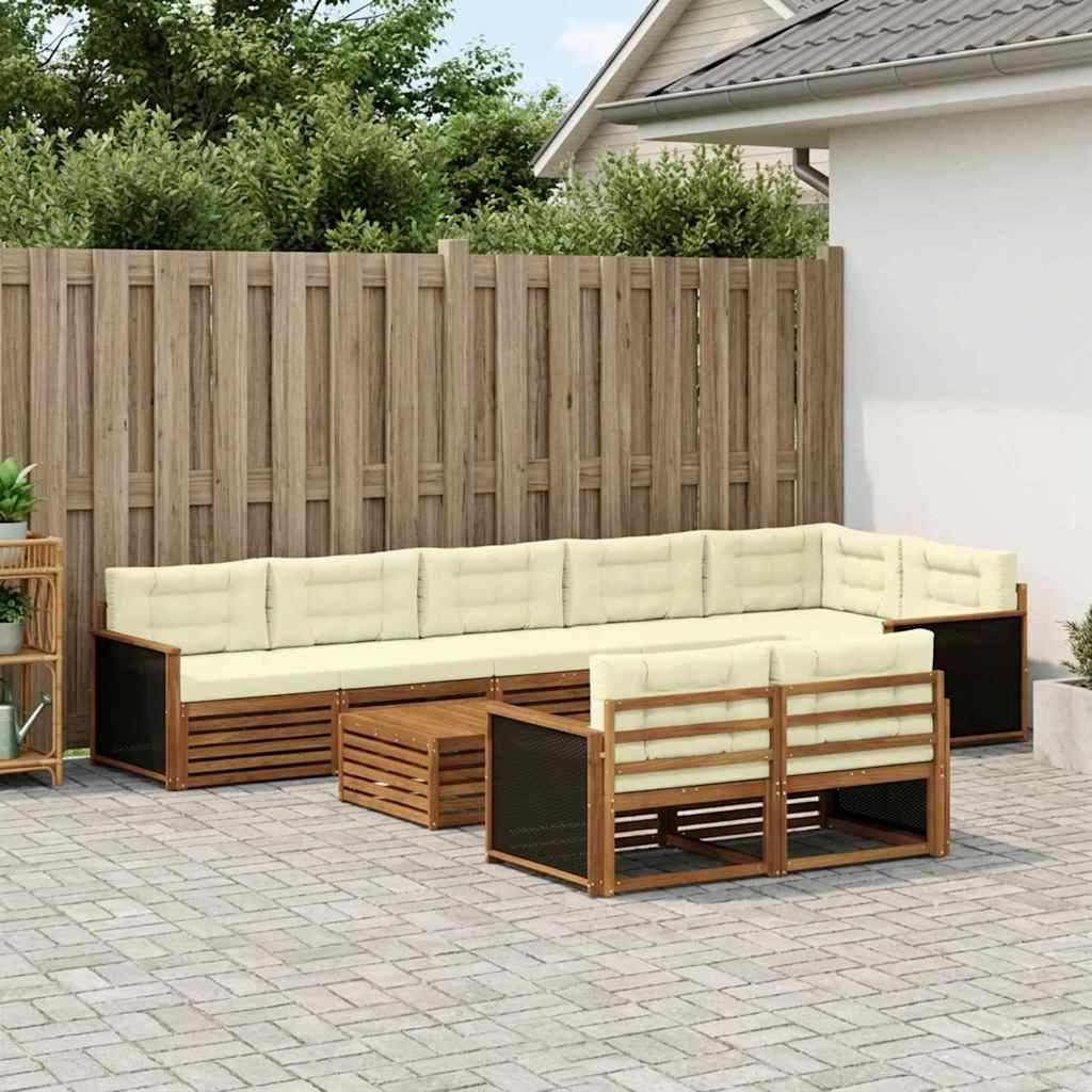 Buiten bankenset met kussen 9 pcs is nu te koop bij PeponiXL, paradijselijk wonen!