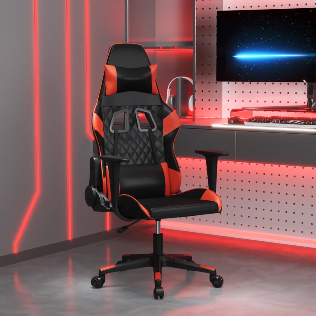 Gamestoel kunstleer zwart en rood is nu te koop bij PeponiXL, paradijselijk wonen!