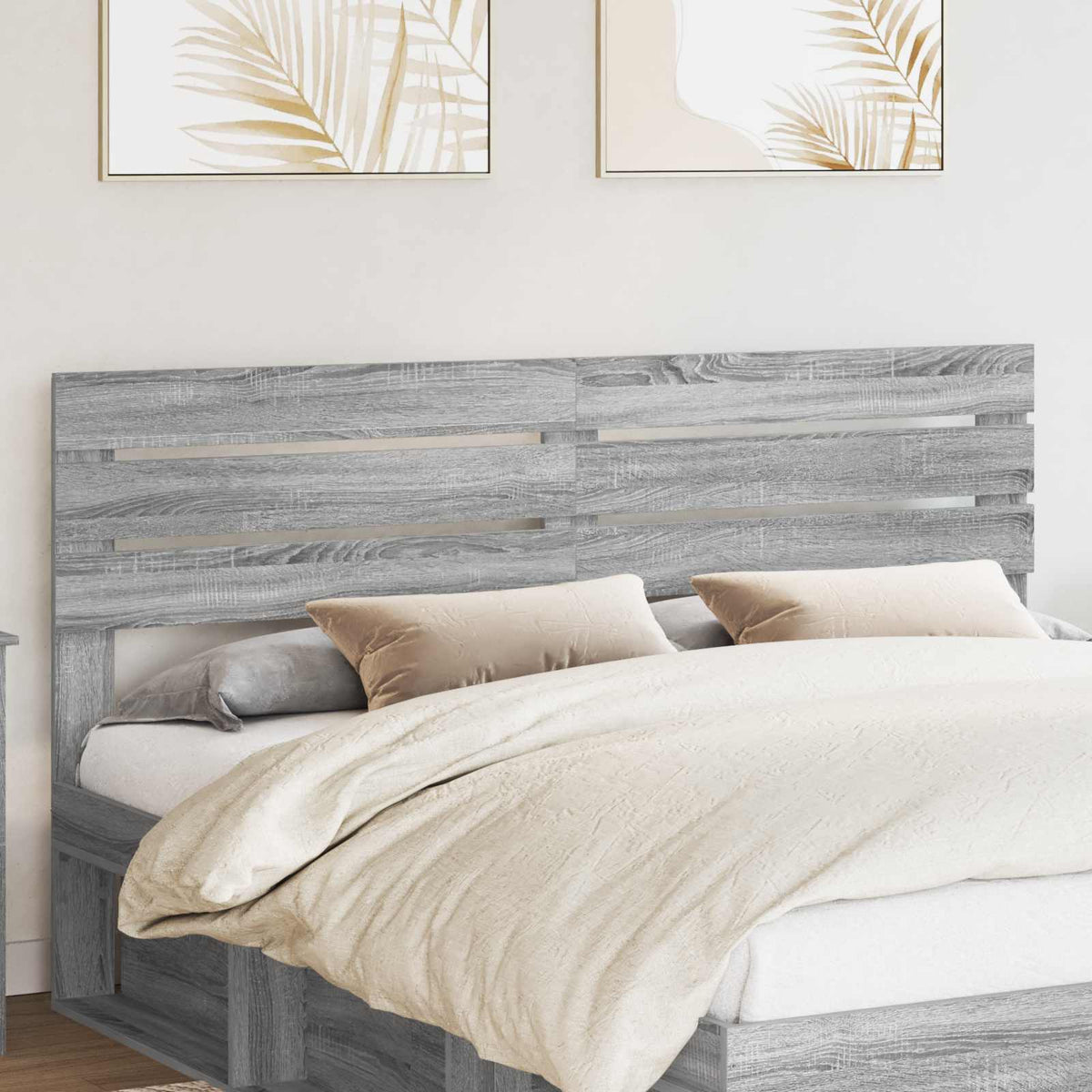 Hoofdbord Grijs Sonoma Bewerkt hout is nu te koop bij PeponiXL, paradijselijk wonen!