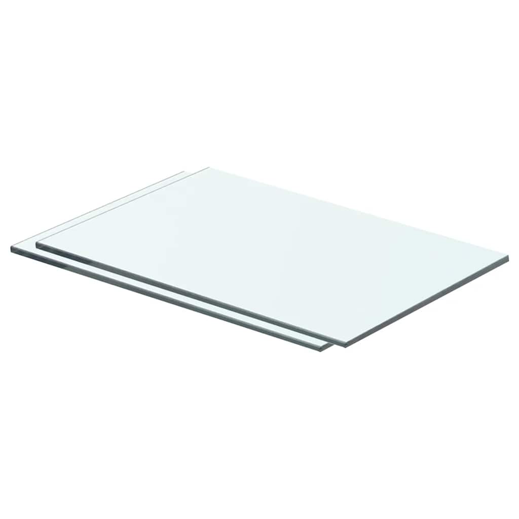 Schappen 2 st 40x20 cm glas transparant is nu te koop bij PeponiXL, paradijselijk wonen!