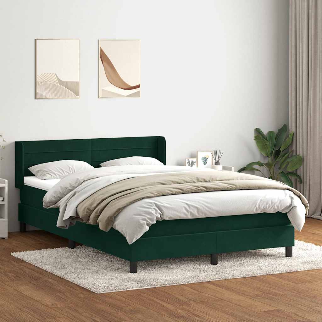 Boxspring met matras fluweel donkergroen 160x220 cm is nu te koop bij PeponiXL, paradijselijk wonen!