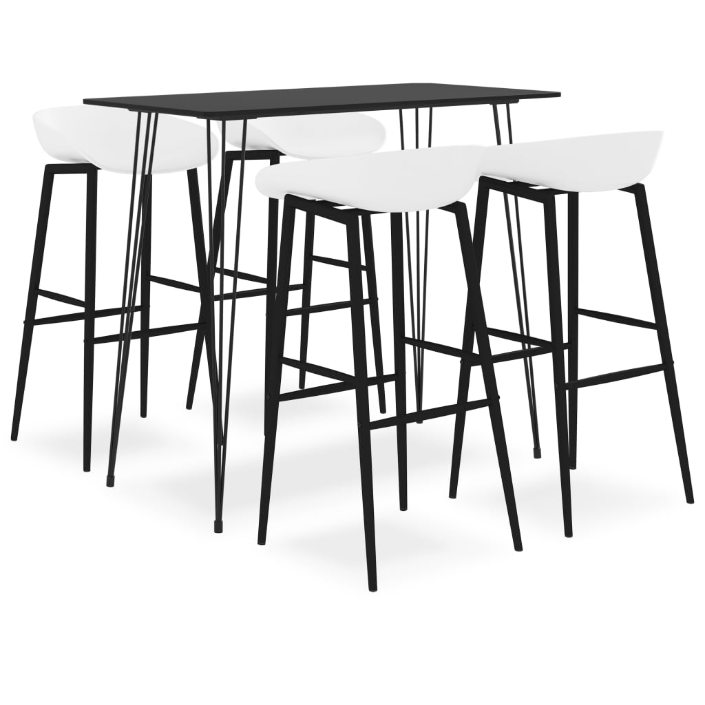 5-delige Barset zwart en wit is nu te koop bij PeponiXL, paradijselijk wonen!