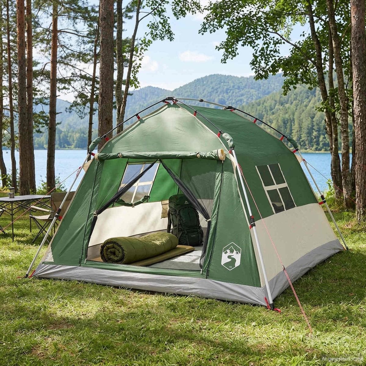 Instant Tent Water-resistant 3-persoons 3-persoons Groen is nu te koop bij PeponiXL, paradijselijk wonen!