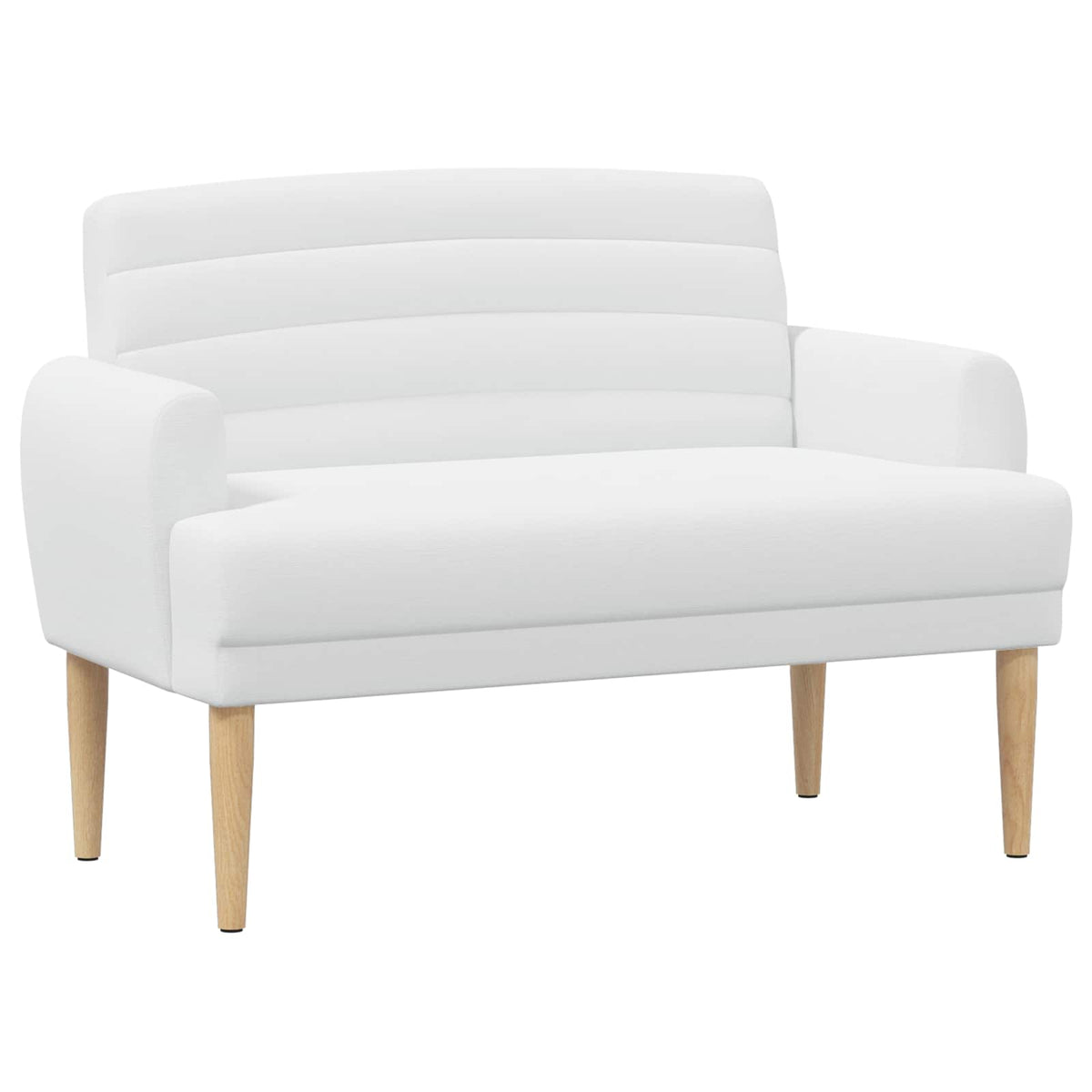 Loungebank met knopencomfort Wit 116 x 67 x 80 cm Stof is nu te koop bij PeponiXL, paradijselijk wonen!