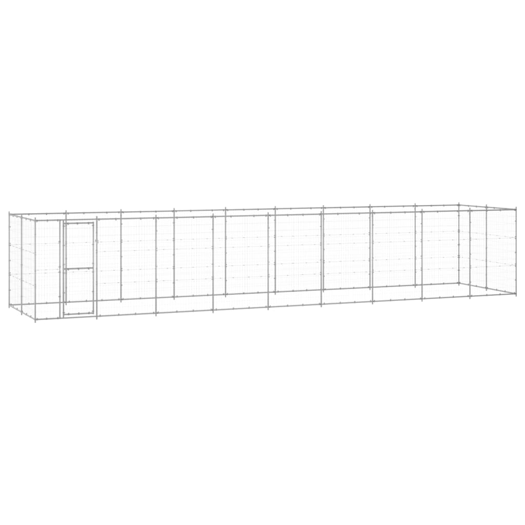 Hondenkennel 21,78 m² gegalvaniseerd staal is nu te koop bij PeponiXL, paradijselijk wonen!