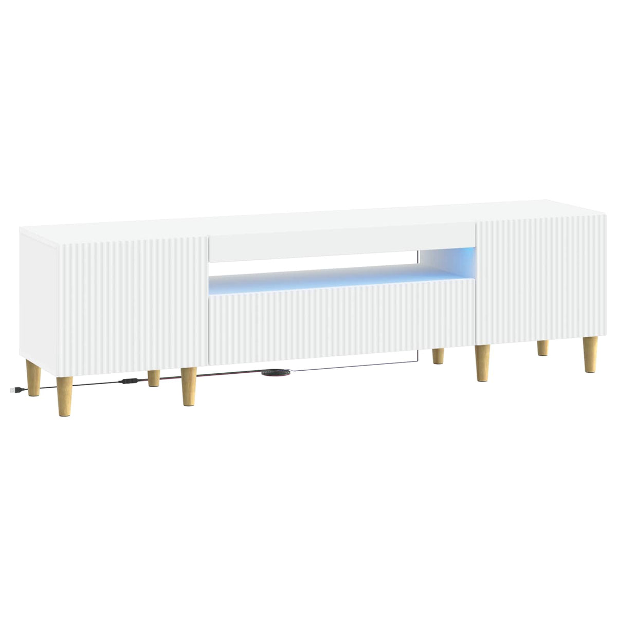 LED tv-meubel Wit Bewerkt hout is nu te koop bij PeponiXL, paradijselijk wonen!