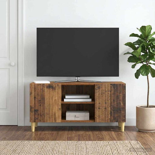 TV-kast Oud hout 102 x 34,5 x 50 cm Bewerkt hout is nu te koop bij PeponiXL, paradijselijk wonen!