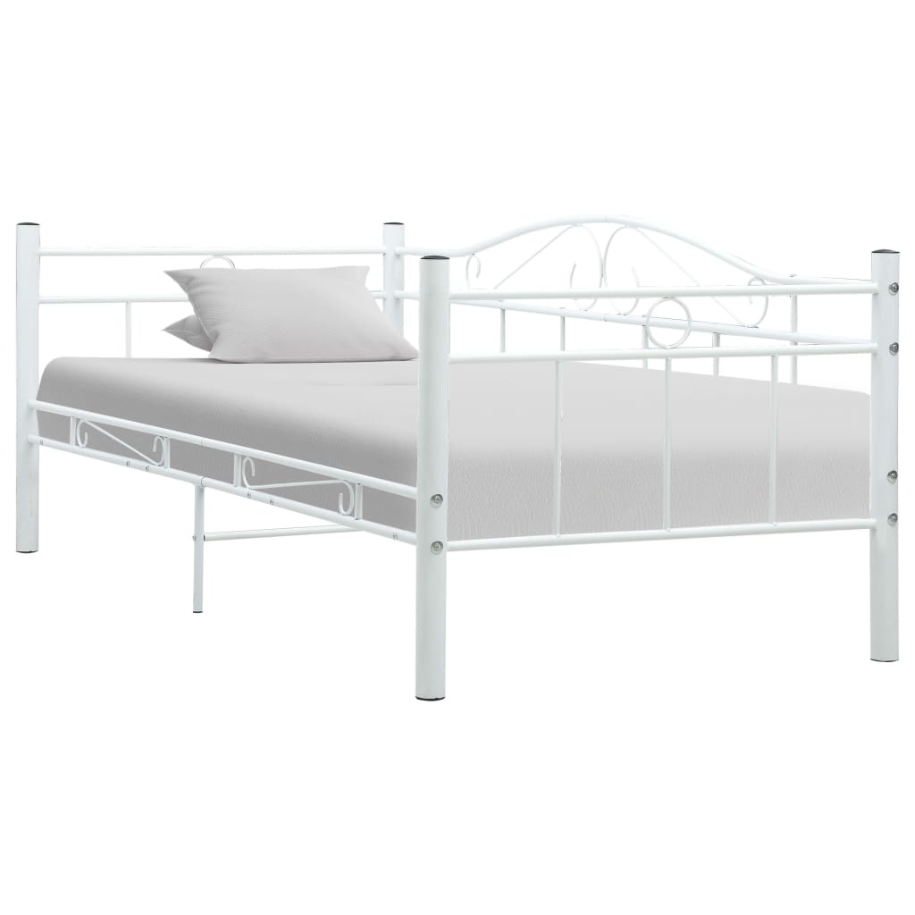 Bedbank metaal wit 90x200 cm is nu te koop bij PeponiXL, paradijselijk wonen!