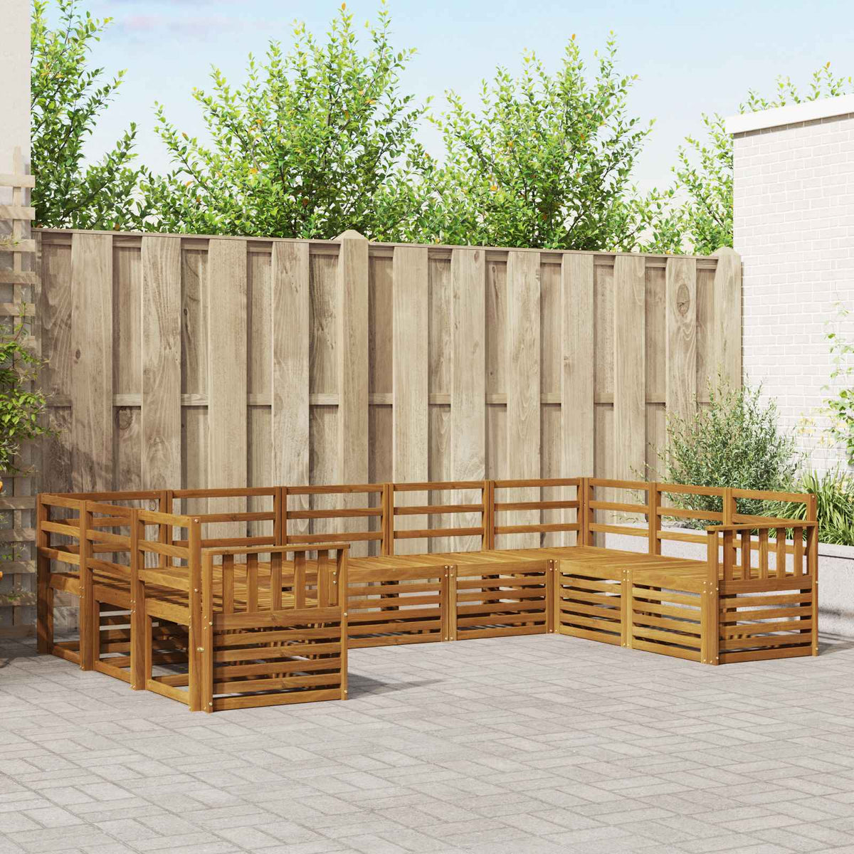 Hoekbank Set 9 pcs Naturel is nu te koop bij PeponiXL, paradijselijk wonen!